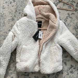 Me Jane White Teddy jacket